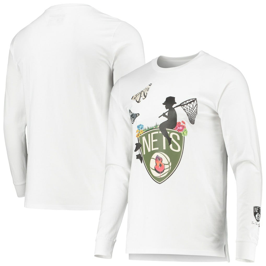 NBA - Brooklyn Nets Sue Tsai Long Sleeve T-Shirt - White