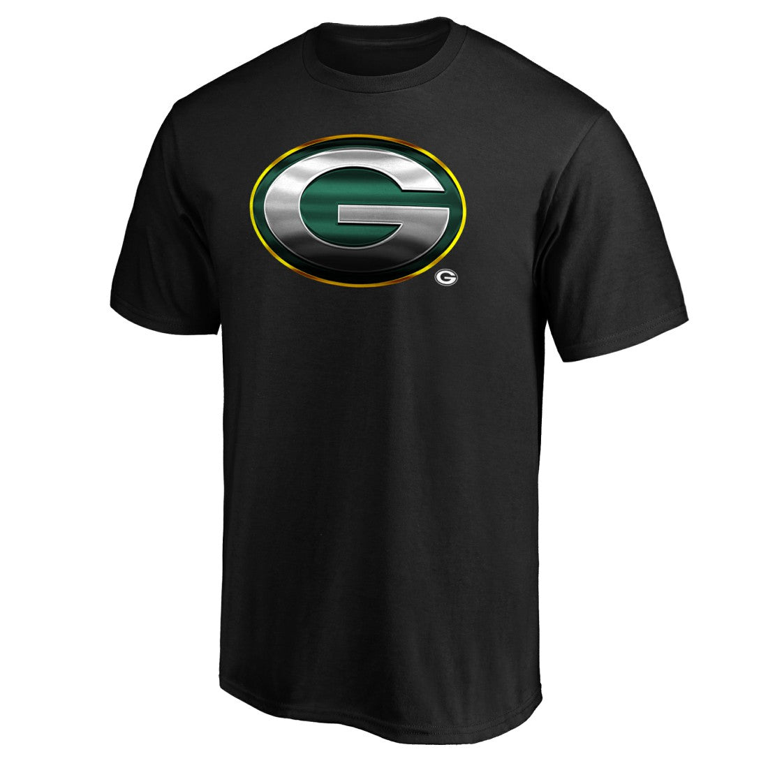 Green Bay Packers Midnight Mascot Team Logo T-Shirt Black - NFL