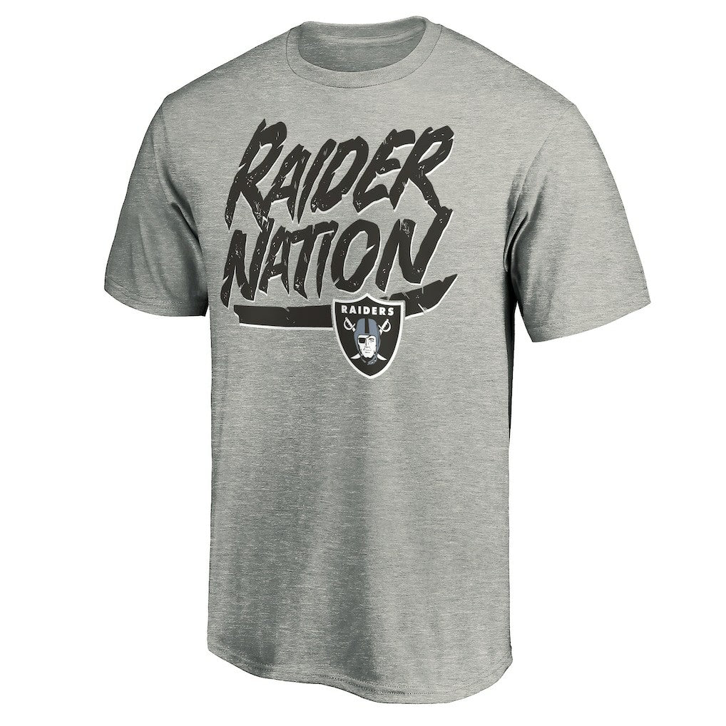 Las Vegas Raiders Hometown Collection Raider Nation T-Shirt Heathered Gray - NFL