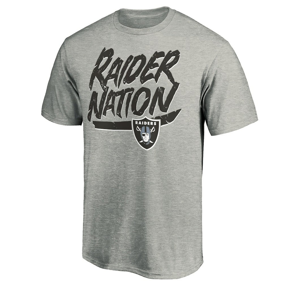 Las Vegas Raiders Hometown Collection Raider Nation T-Shirt Heathered Gray - NFL