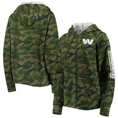 Washington Commanders New Era Women's Raglan Full-Zip Hoodie Camo - NFL