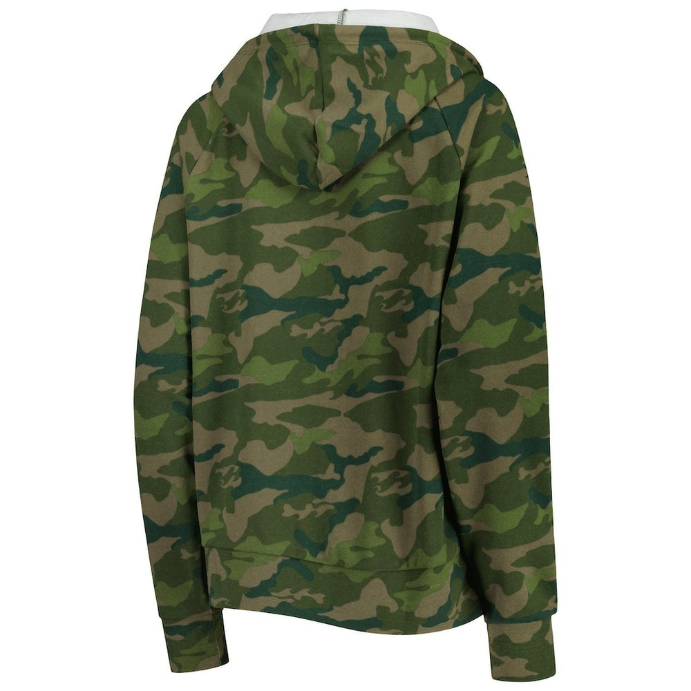 Washington Commanders New Era Women's Raglan Full-Zip Hoodie Camo - NFL