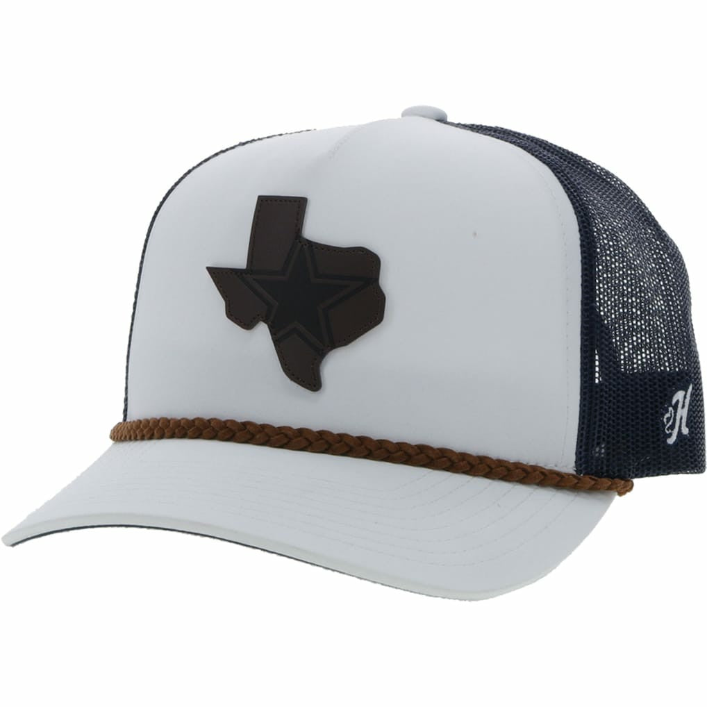 Dallas Cowboys HOOey State Patch Trucker Snapback Hat White/Navy - NFL