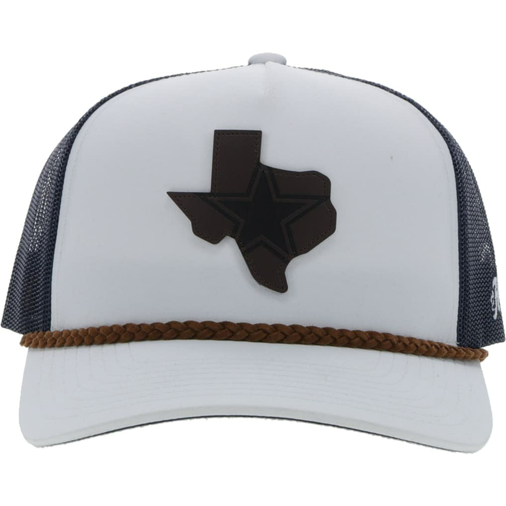Dallas Cowboys HOOey State Patch Trucker Snapback Hat White/Navy - NFL