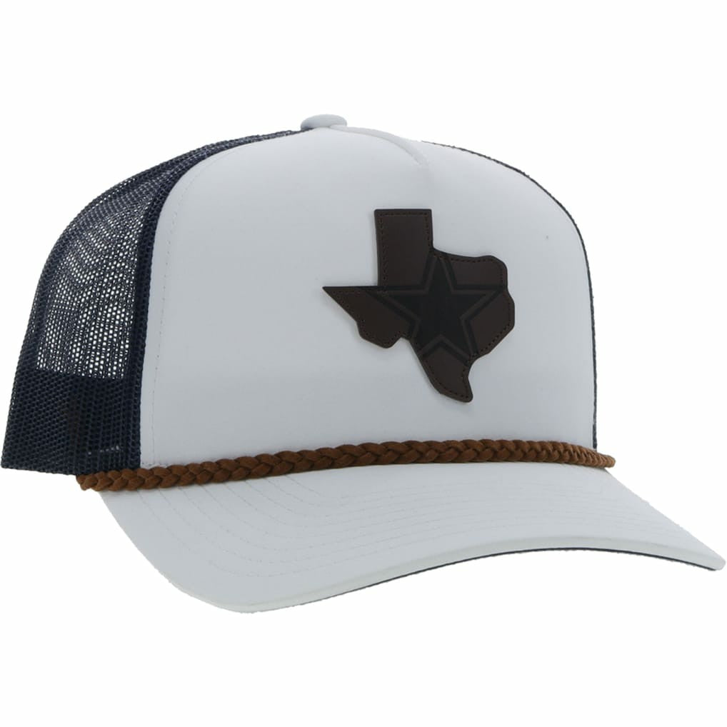 Dallas Cowboys HOOey State Patch Trucker Snapback Hat White/Navy - NFL