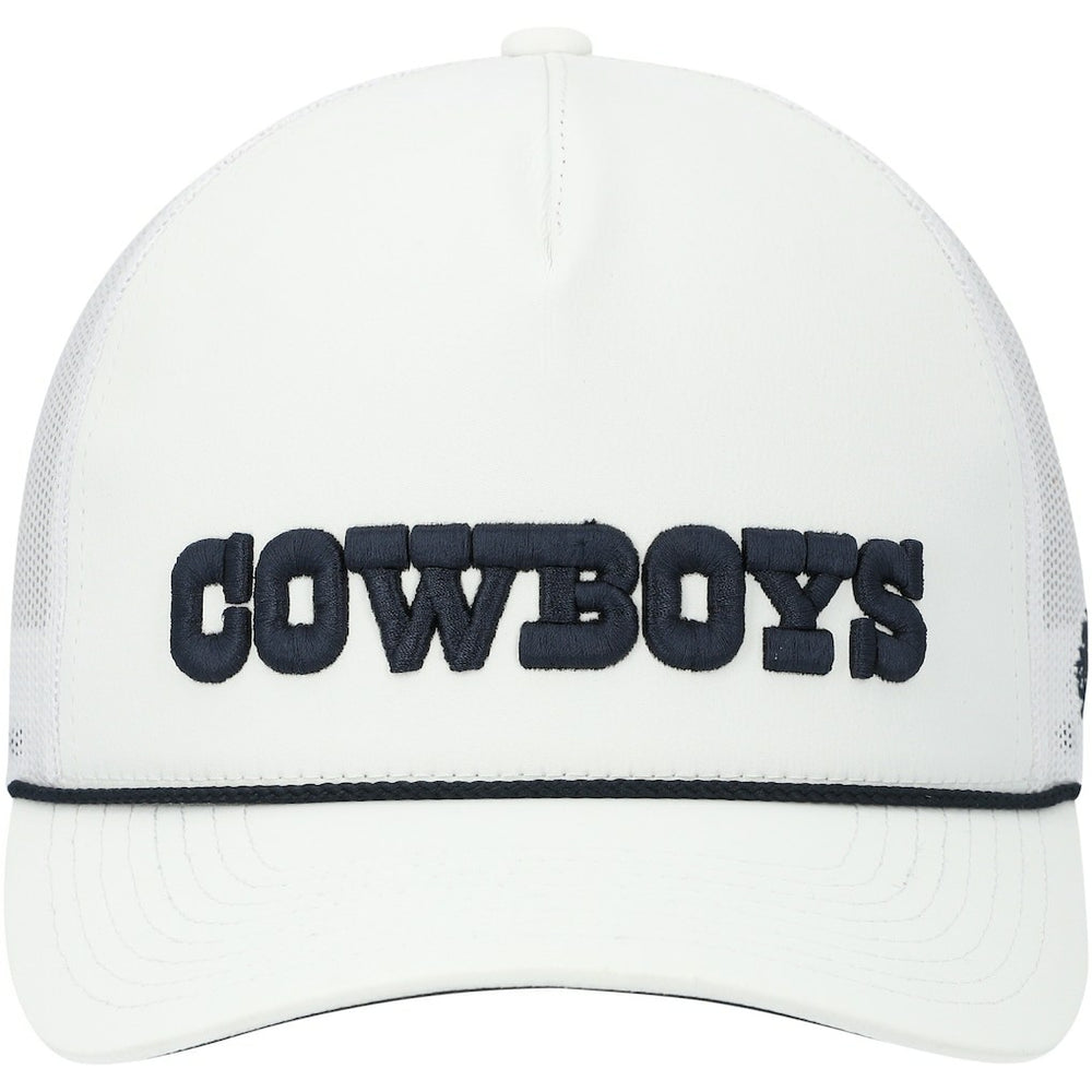 Dallas Cowboys HOOey Wordmark Rope Trucker Snapback Hat White - NFL