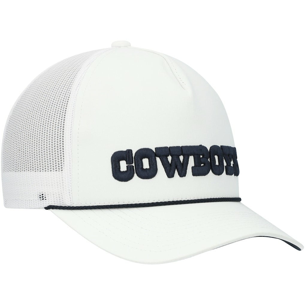 Dallas Cowboys HOOey Wordmark Rope Trucker Snapback Hat White - NFL