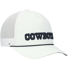 Dallas Cowboys HOOey Wordmark Rope Trucker Snapback Hat White - NFL