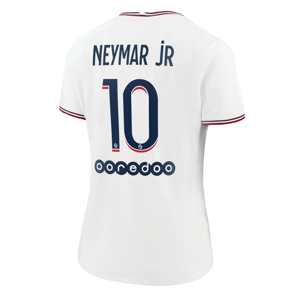 Jordan Neymar Jr. Paris Saint-Germain Jordan Brand Women's 2021/22 Fourth Replica Jerseys - White