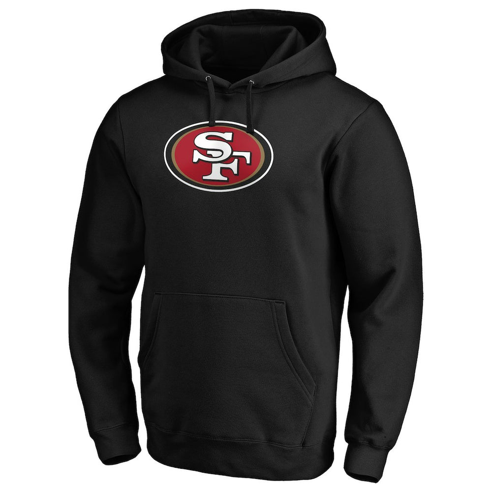San Francisco 49ers Primary Logo Fitted Pullover Hoodie Black - NFL