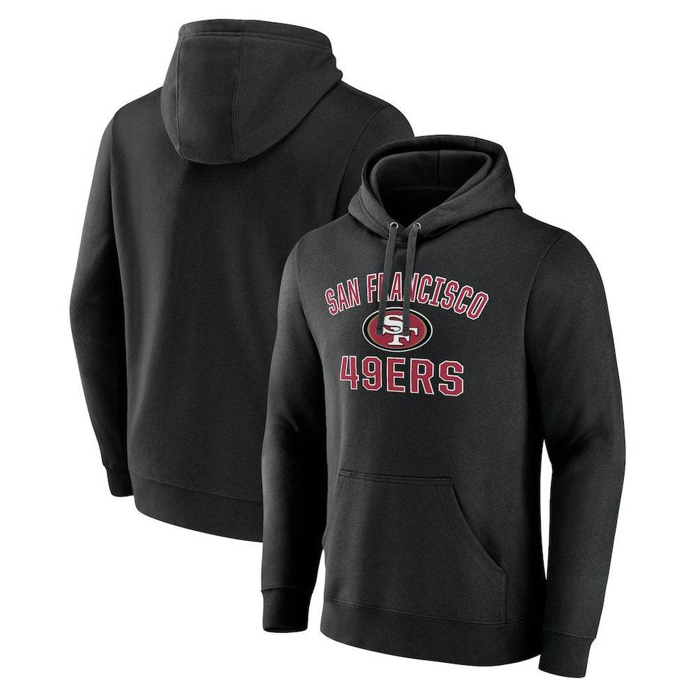 San Francisco 49ers Victory Arch Team Fitted Pullover Hoodie Black - NFL