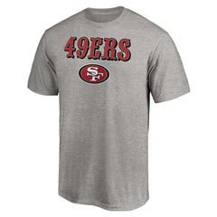 San Francisco 49ers Logo Team Lockup T-Shirt Heathered Gray - NFL