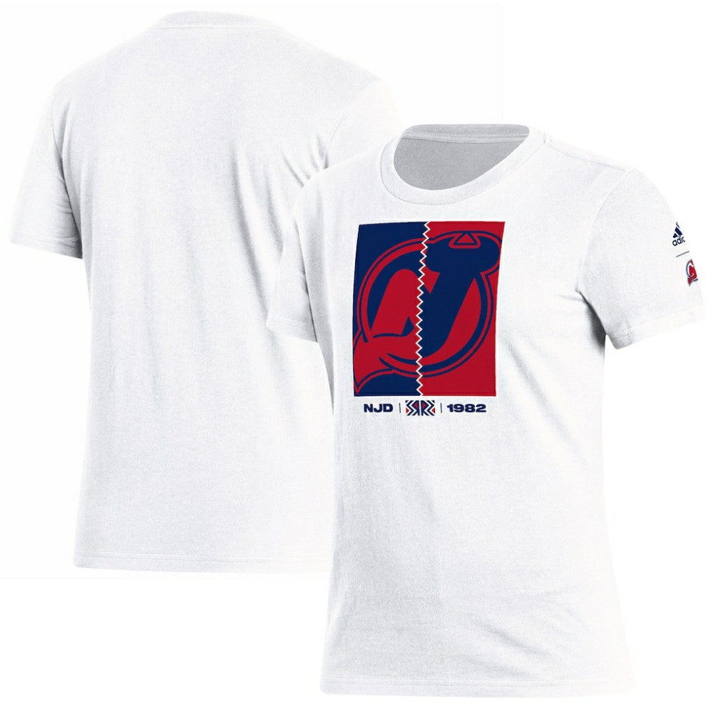 New Jersey Devils - adidas Women's Reverse Retro 2.0 Playmaker T-Shirt White