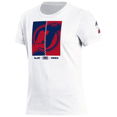 New Jersey Devils - adidas Women's Reverse Retro 2.0 Playmaker T-Shirt White