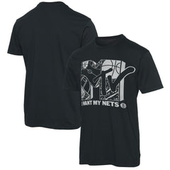 NBA - Brooklyn Nets Junk Food NBA x MTV I Want My T-Shirt - Black
