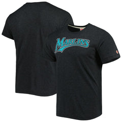 Miami Marlins Homage Hand-Drawn Logo Tri-Blend T-Shirt Lifestyle