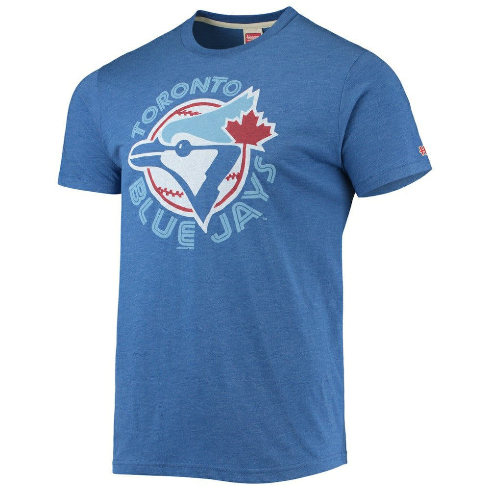 Toronto Blue Jays Homage Hand-Drawn Logo Tri-Blend T-Shirt On Sale
