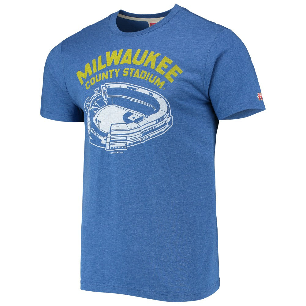 Milwaukee Brewers Homage Milwaukee County Stadium Tri-Blend T-Shirt discount