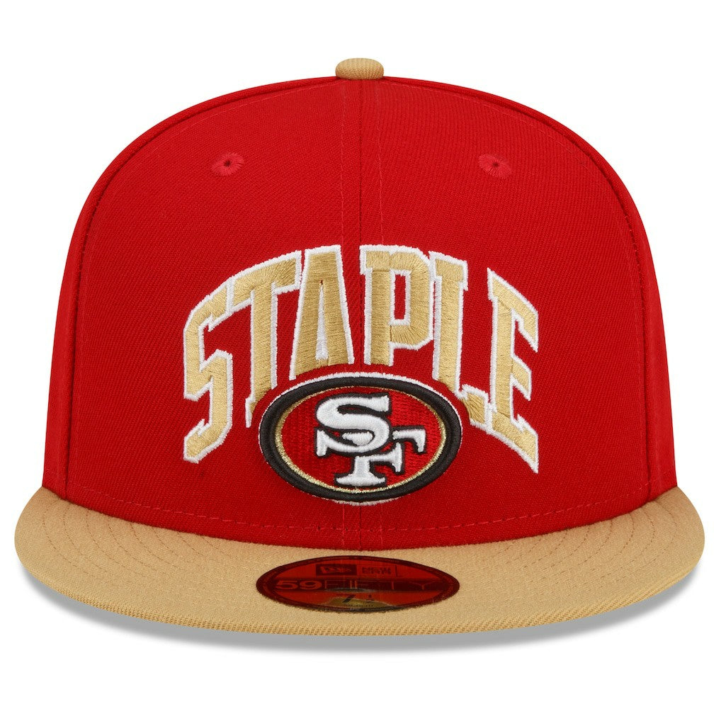 San Francisco 49ers New Era NFL x Staple Collection 59FIFTY Fitted Hat Scarlet/Gold - NFL