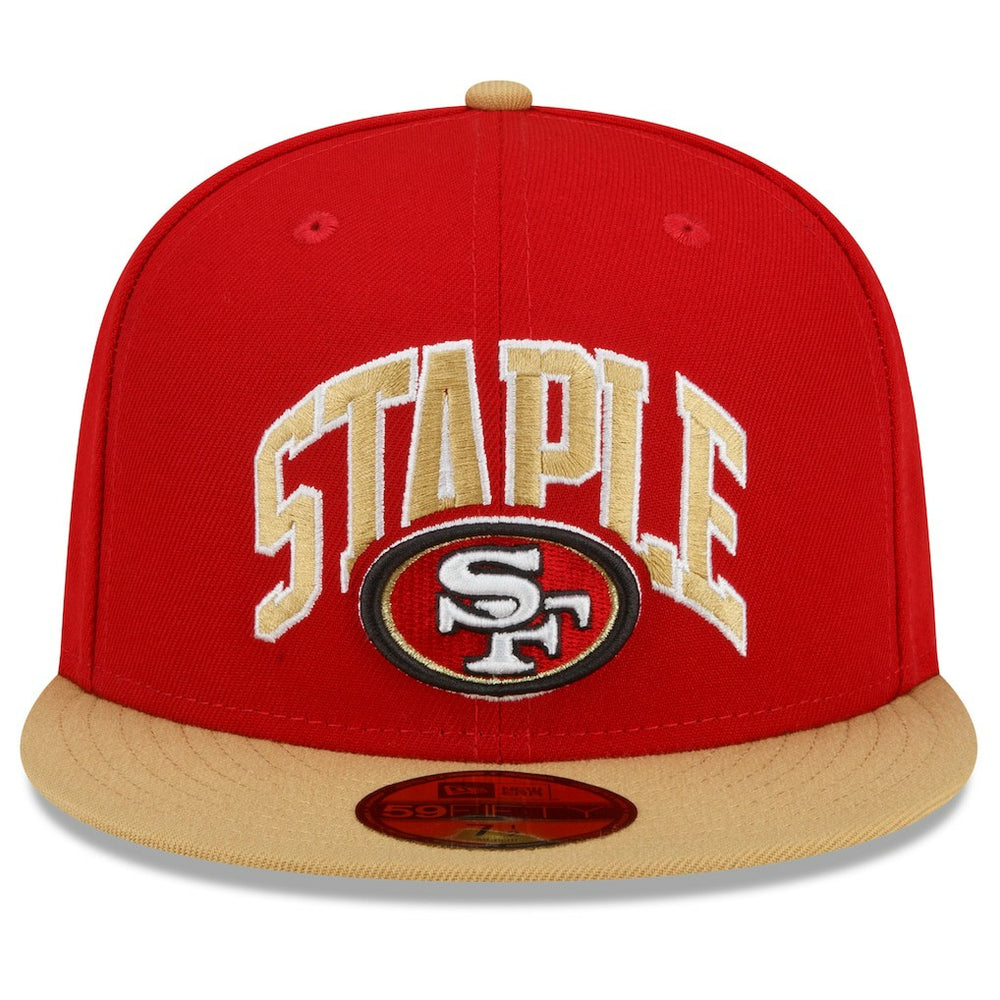 San Francisco 49ers New Era NFL x Staple Collection 59FIFTY Fitted Hat Scarlet/Gold - NFL