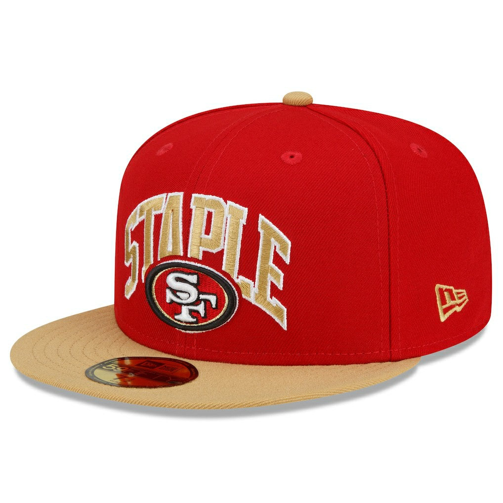 San Francisco 49ers New Era NFL x Staple Collection 59FIFTY Fitted Hat Scarlet/Gold - NFL