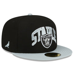 Las Vegas Raiders New Era NFL x Staple Collection 59FIFTY Fitted Hat Black/Gray - NFL