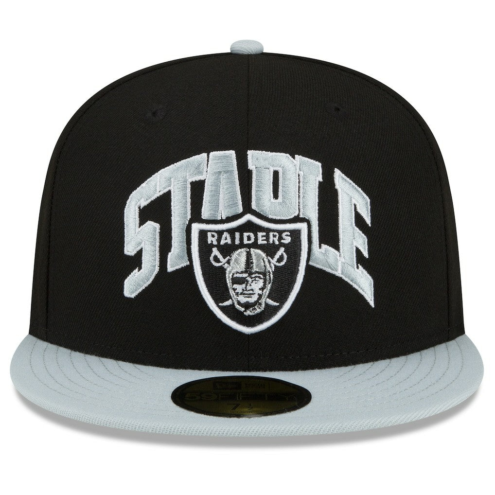 Las Vegas Raiders New Era NFL x Staple Collection 59FIFTY Fitted Hat Black/Gray - NFL