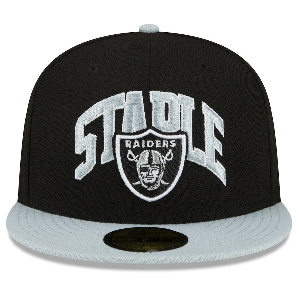 Las Vegas Raiders New Era NFL x Staple Collection 59FIFTY Fitted Hat Black/Gray - NFL