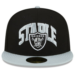 Las Vegas Raiders New Era NFL x Staple Collection 59FIFTY Fitted Hat Black/Gray - NFL