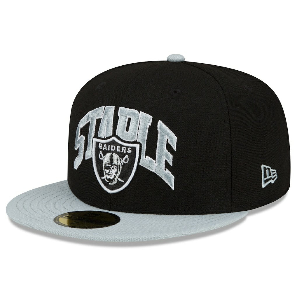 Las Vegas Raiders New Era NFL x Staple Collection 59FIFTY Fitted Hat Black/Gray - NFL