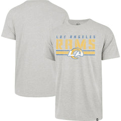 Los Angeles Rams '47 Stripe Thru Franklin T-Shirt Heathered Gray - 47 brand
