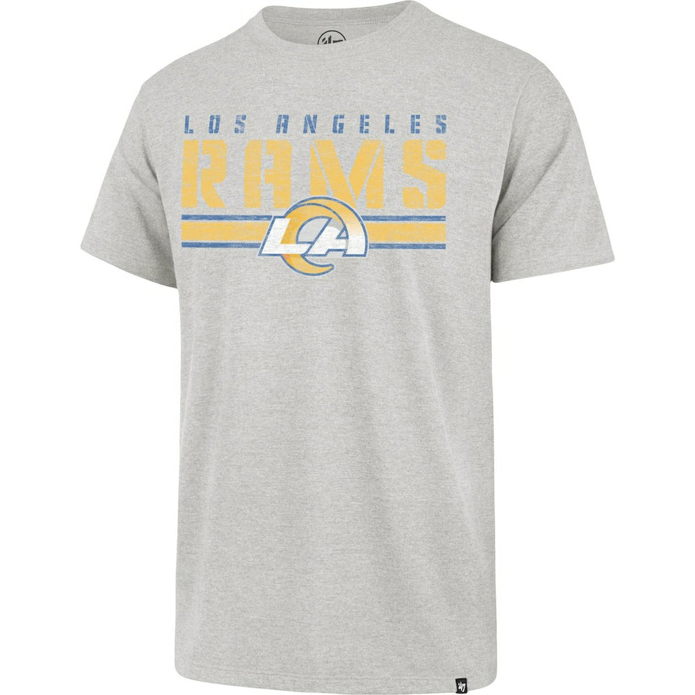 Los Angeles Rams '47 Stripe Thru Franklin T-Shirt Heathered Gray - 47 brand