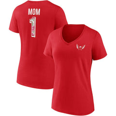 Washington Capitals Fanatics Women's Team Mother's Day V-Neck T-Shirt Red