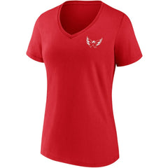 Washington Capitals Fanatics Women's Team Mother's Day V-Neck T-Shirt Red