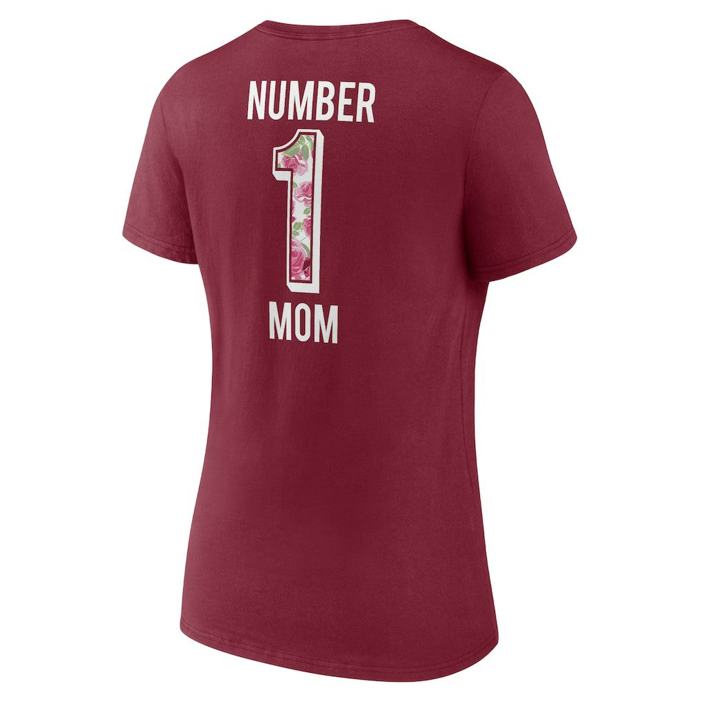 Washington Commanders Women's Team Mother's Day V-Neck T-Shirt Burgundy - Fanatics