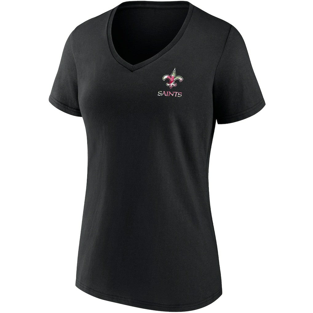 New Orleans Saints Women's Team Mother's Day V-Neck T-Shirt Black - Fanatics
