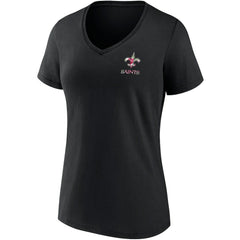 New Orleans Saints Women's Team Mother's Day V-Neck T-Shirt Black - Fanatics