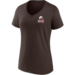 Cleveland Browns Women's Team Mother's Day V-Neck T-Shirt Brown - Fanatics