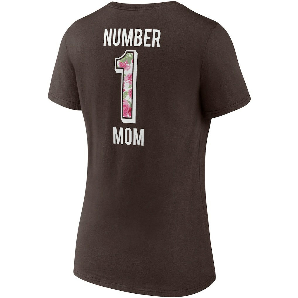 Cleveland Browns Women's Team Mother's Day V-Neck T-Shirt Brown - Fanatics