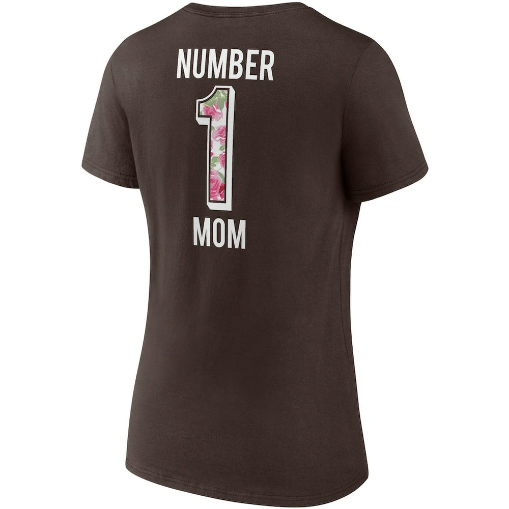 Cleveland Browns Women's Team Mother's Day V-Neck T-Shirt Brown - Fanatics