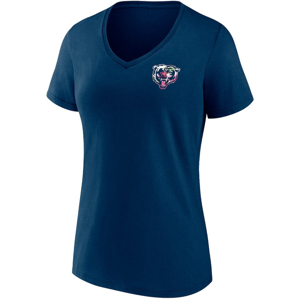Chicago Bears Women's Team Mother's Day V-Neck T-Shirt Navy - Fanatics