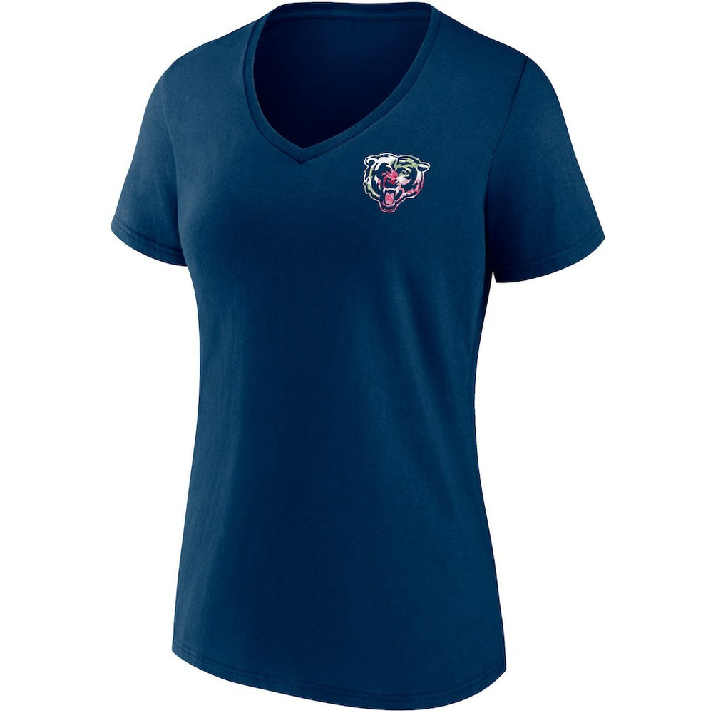 Chicago Bears Women's Team Mother's Day V-Neck T-Shirt Navy - Fanatics