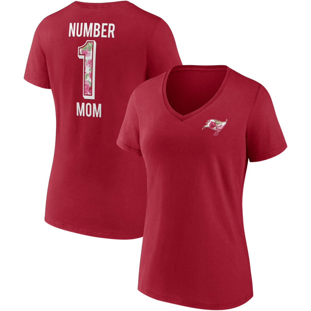 Tampa Bay Buccaneers Women's Team Mother's Day V-Neck T-Shirt Red - Fanatics