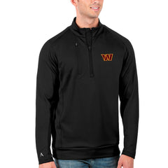 Washington Commanders Antigua Generation Quarter-Zip Pullover Top Black - NFL