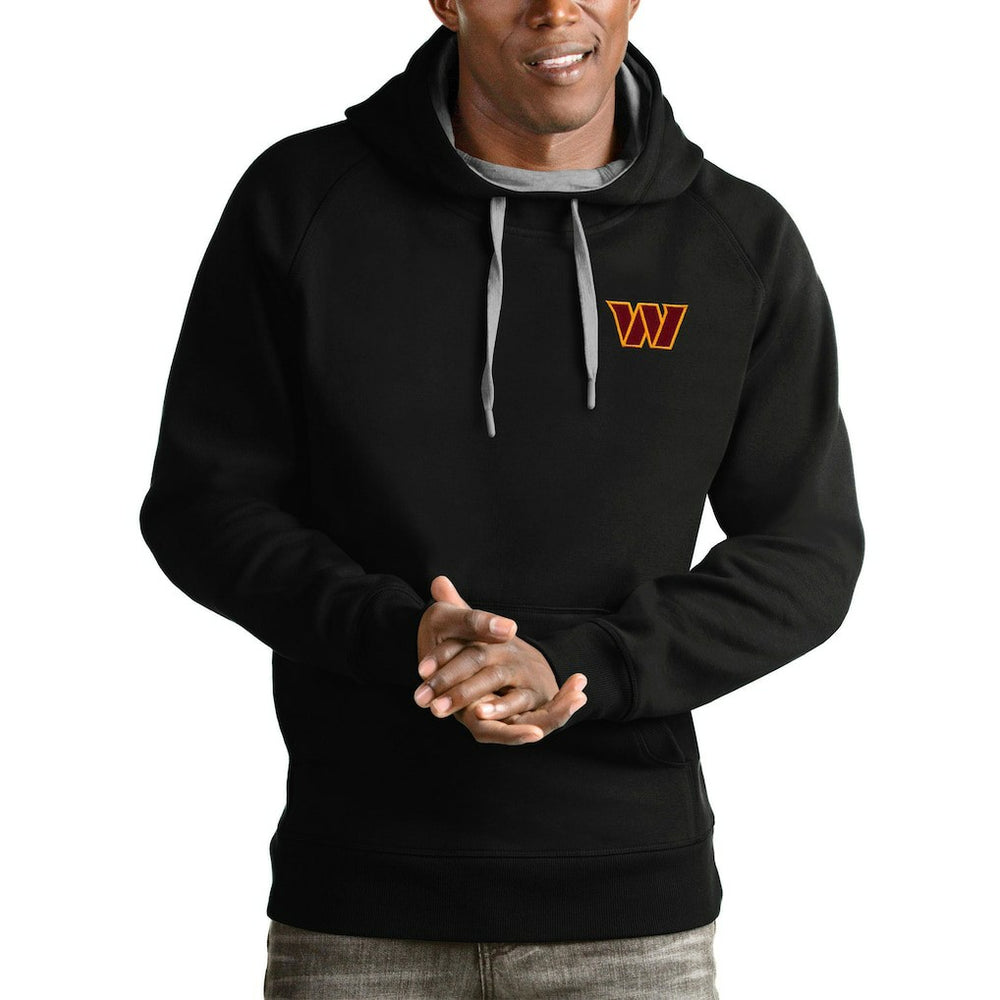 Washington Commanders Antigua Victory Pullover Hoodie Black - NFL