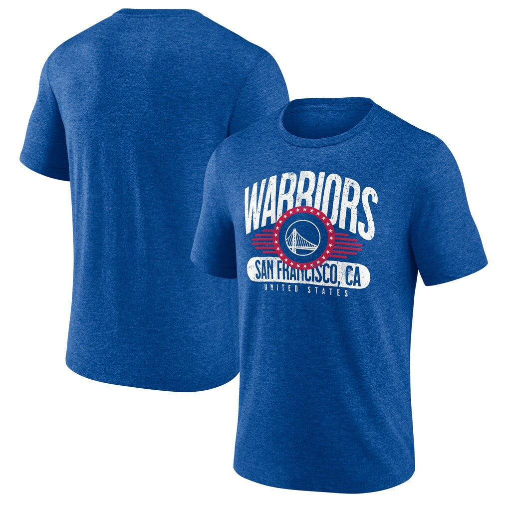NBA - Golden State Warriors Badge of Honor Tri-Blend T-Shirt - Royal