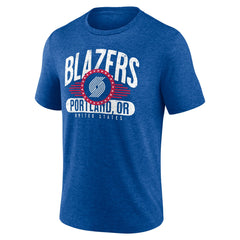 NBA - Portland Trail Blazers Badge of Honor Tri-Blend T-Shirt - Royal