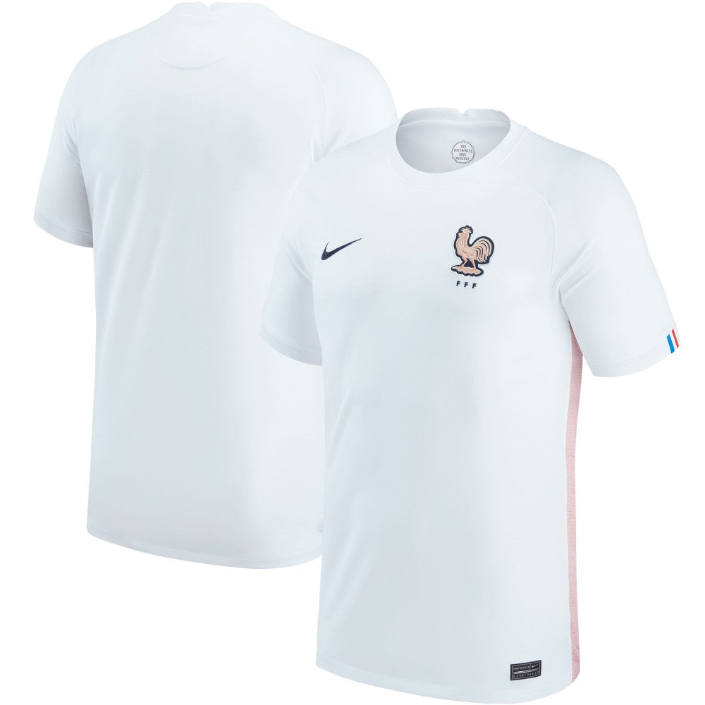 Nike France Women's National Team 2022/23 Away Replica Blank Jerseys - White
