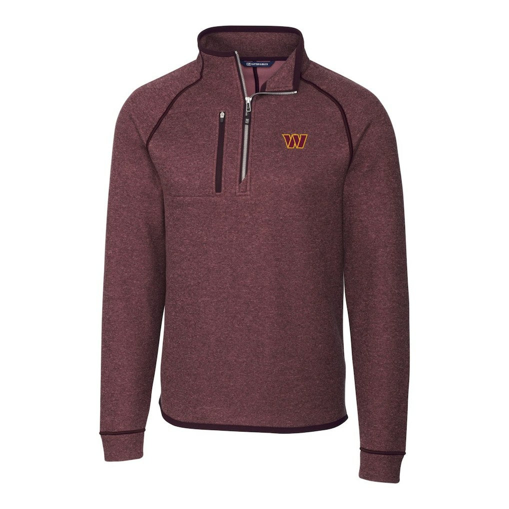 Washington Commanders Cutter & Buck Mainsail Half-Zip Pullover Jacket Burgundy - NFL
