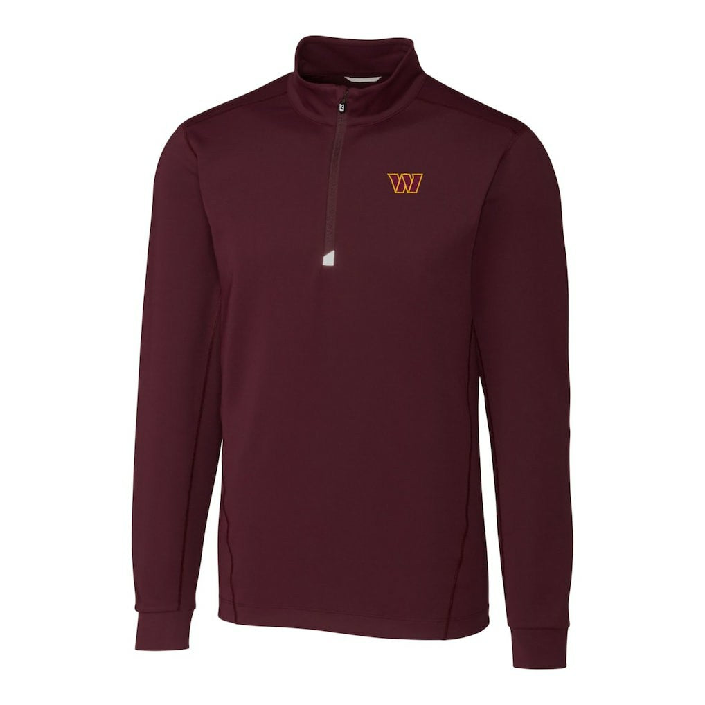 Washington Commanders Cutter & Buck Traverse Stretch Quarter-Zip Pullover Jacket Burgundy - NFL